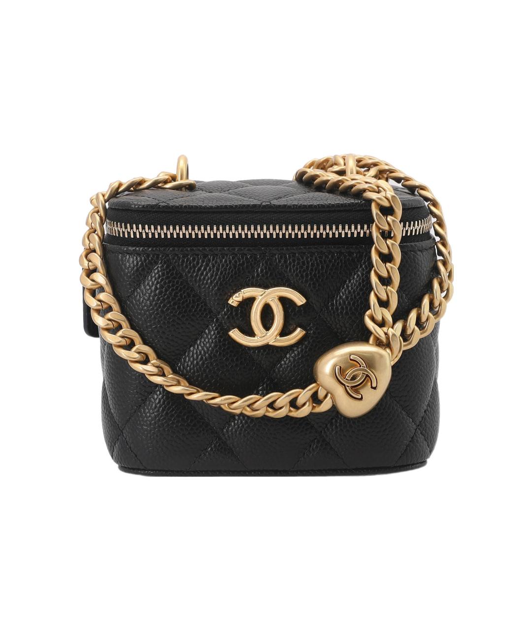 CHANEL Черная кожаная сумка через плечо, фото 6