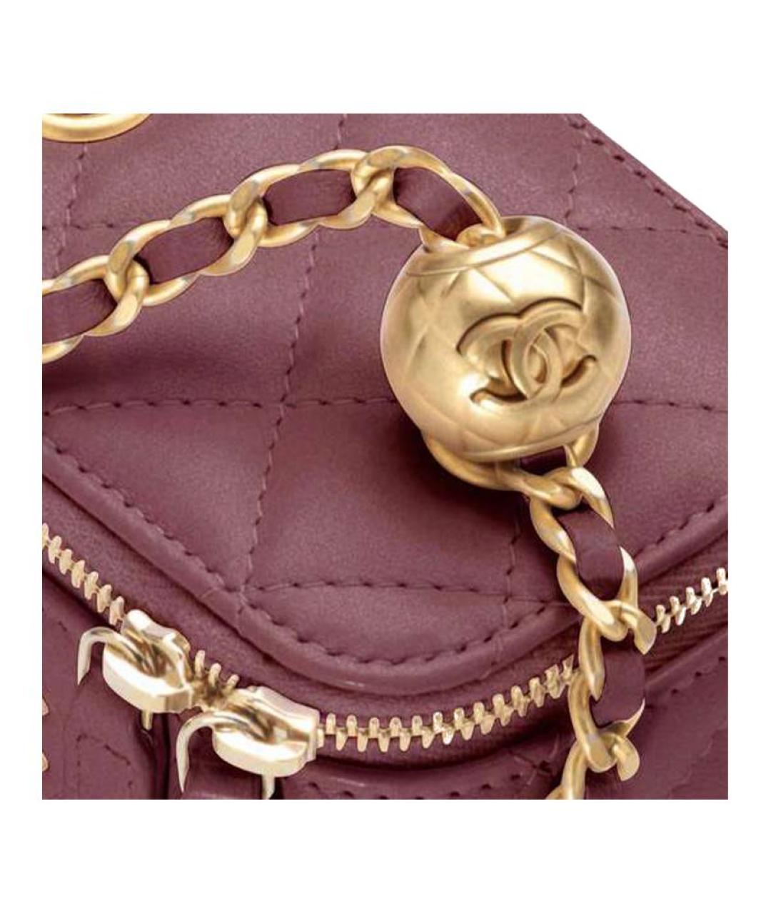 CHANEL Красная кожаная сумка через плечо, фото 3