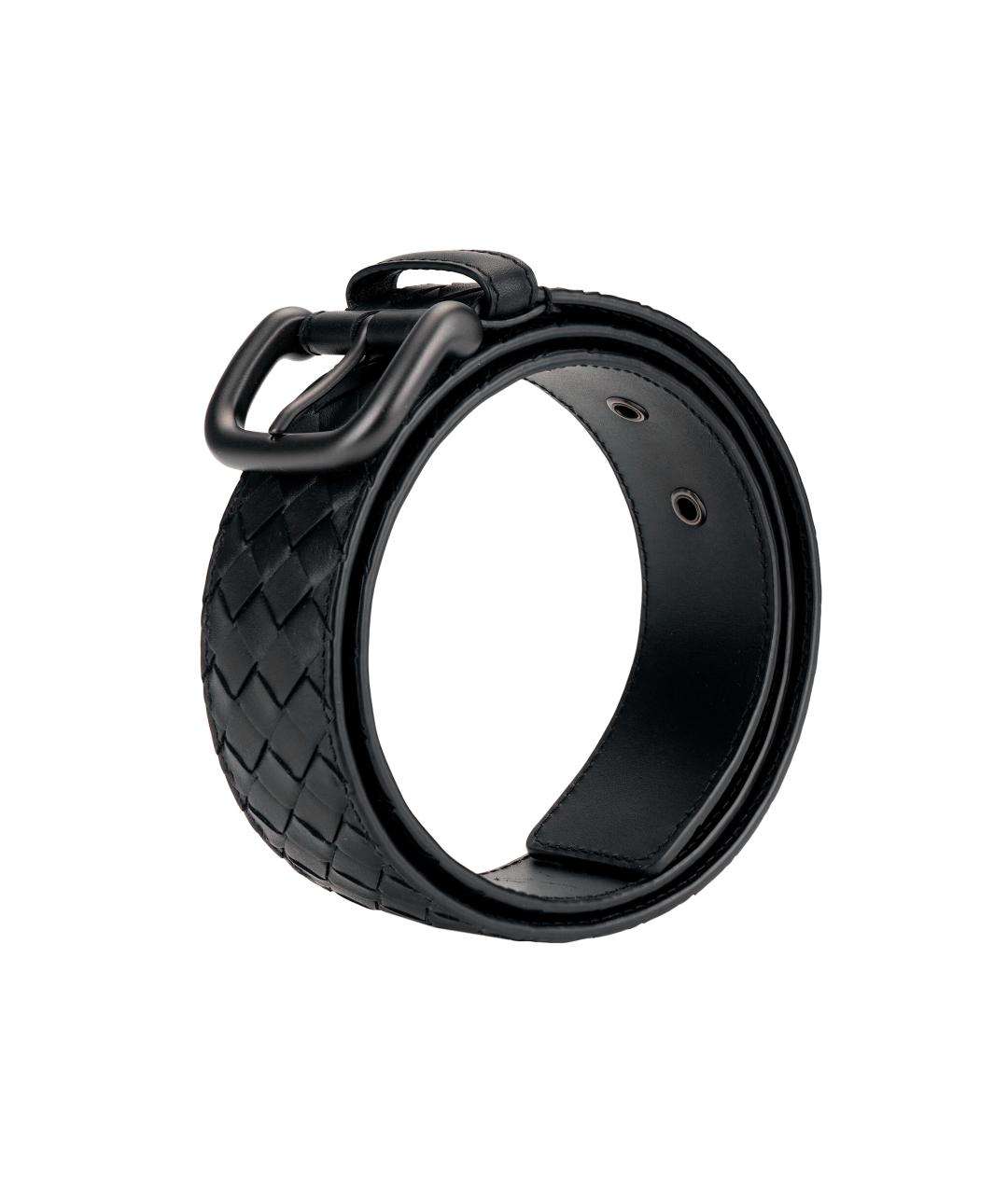 BOTTEGA VENETA Черный кожаный ремень, фото 3