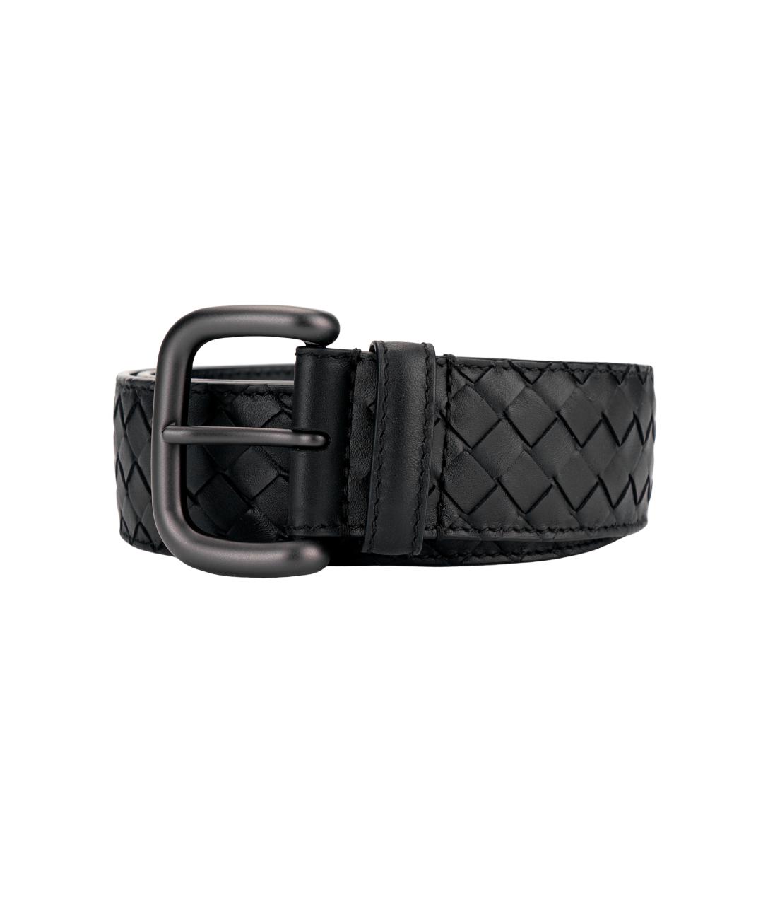 BOTTEGA VENETA Черный кожаный ремень, фото 2