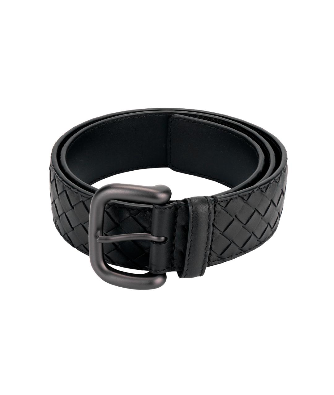 BOTTEGA VENETA Черный кожаный ремень, фото 1