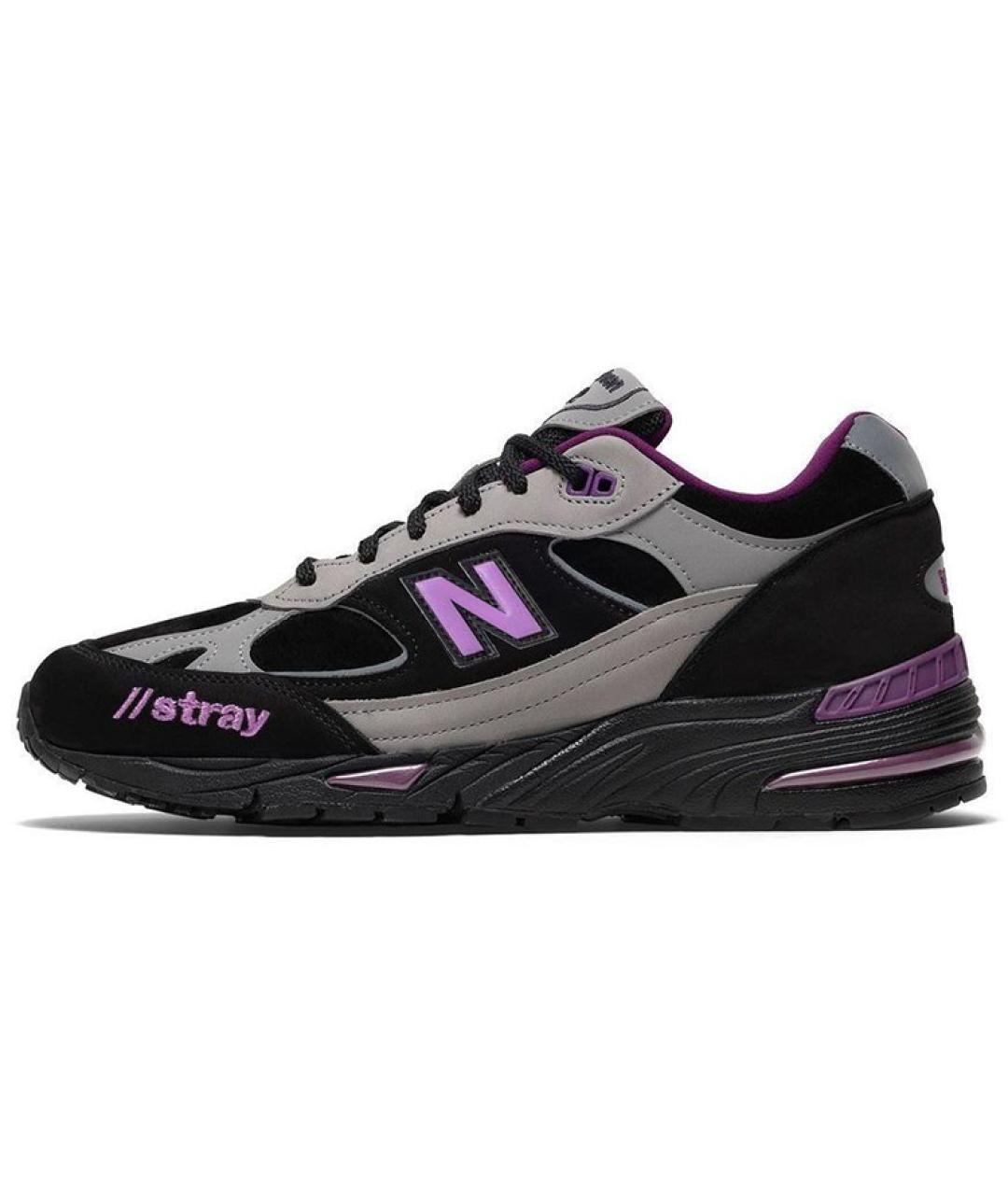 NEW BALANCE Черные замшевые низкие кроссовки / кеды, фото 4