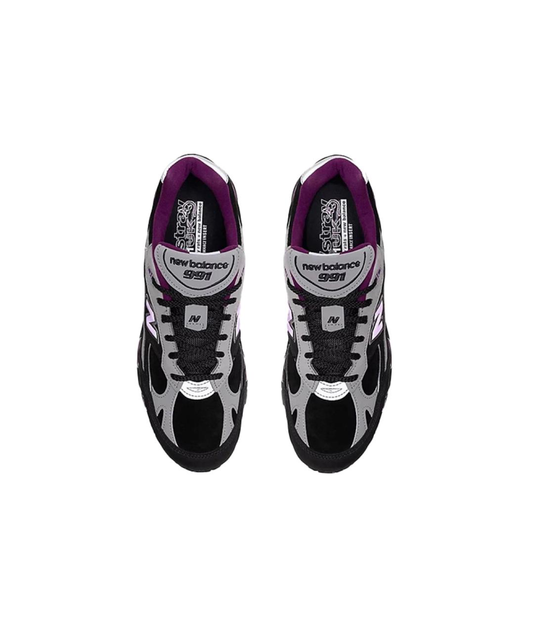 NEW BALANCE Черные замшевые низкие кроссовки / кеды, фото 3