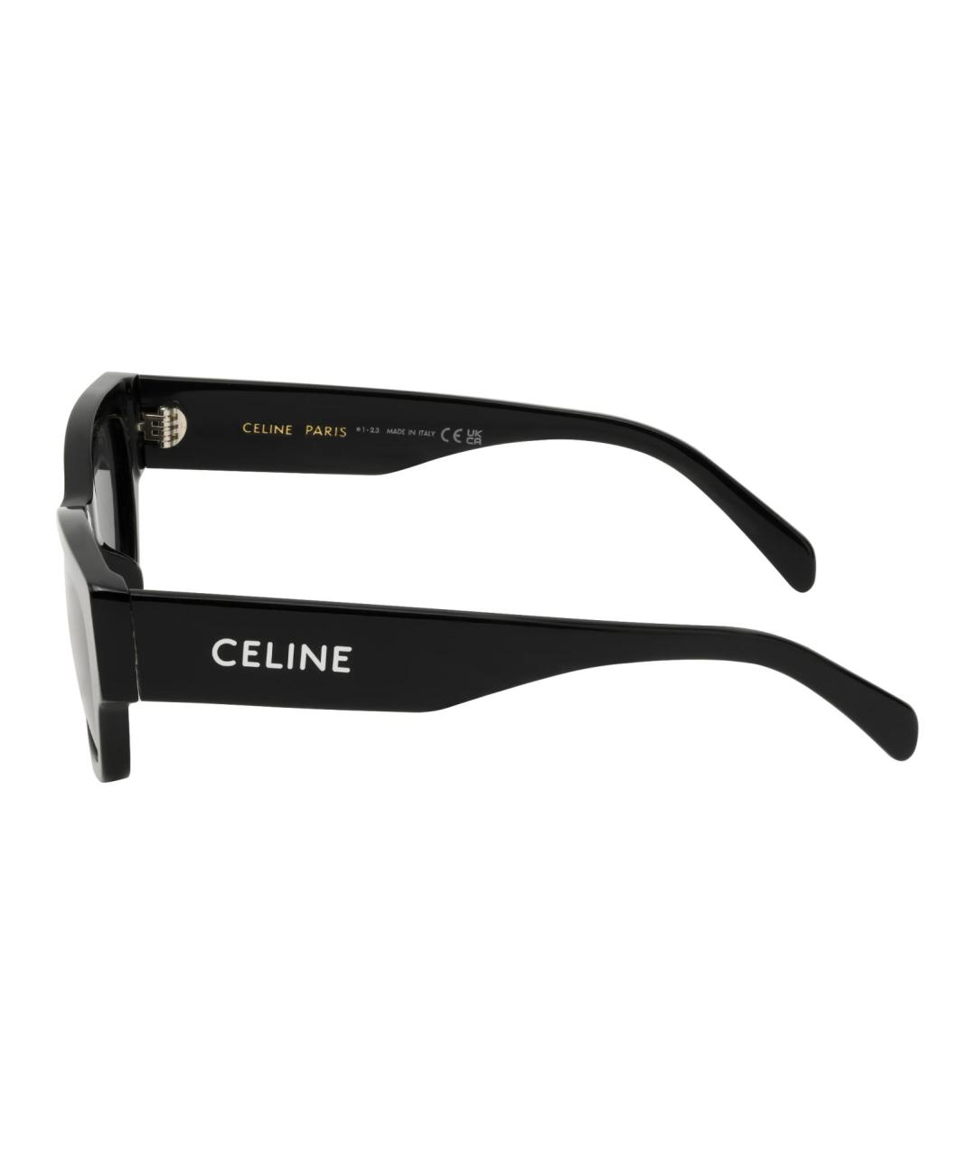 CELINE Черные пластиковые солнцезащитные очки, фото 3