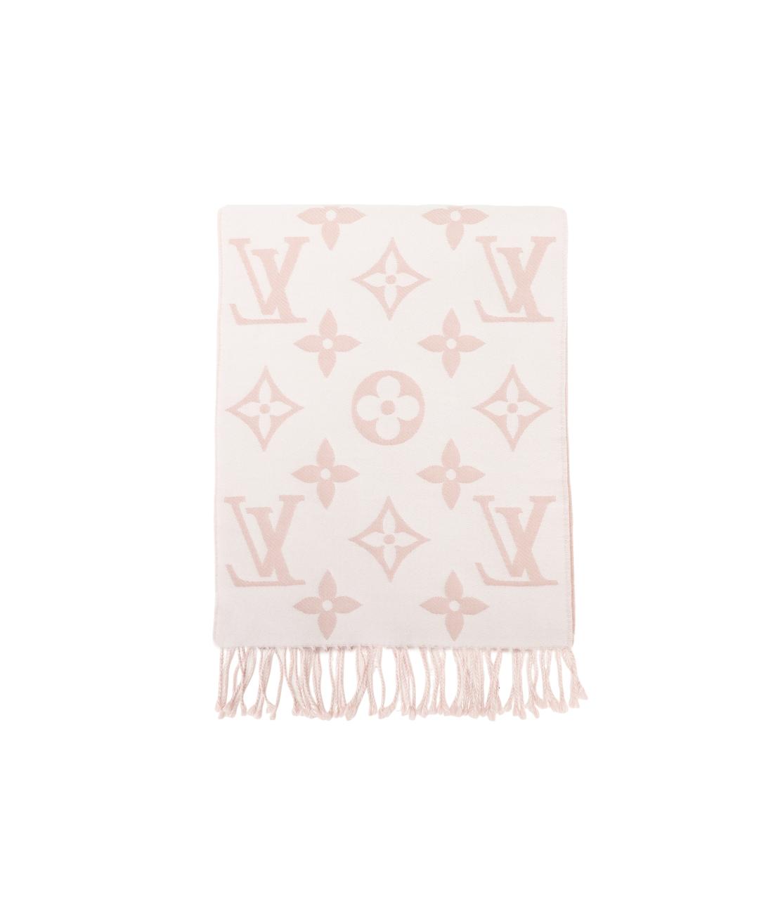 LOUIS VUITTON Бежевый шерстяной шарф, фото 2