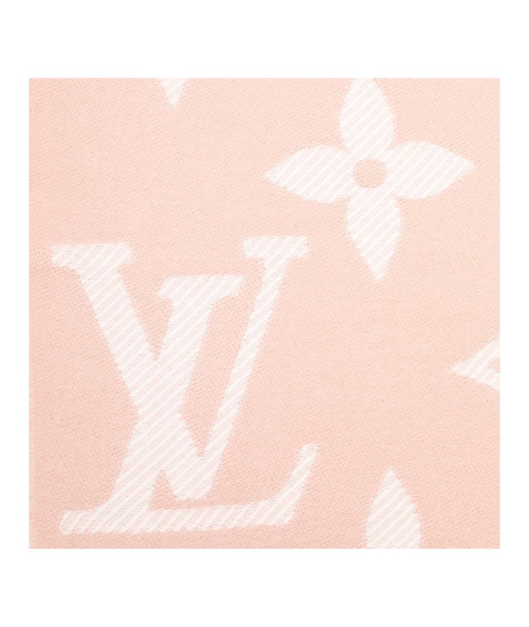 LOUIS VUITTON Бежевый шерстяной шарф, фото 3