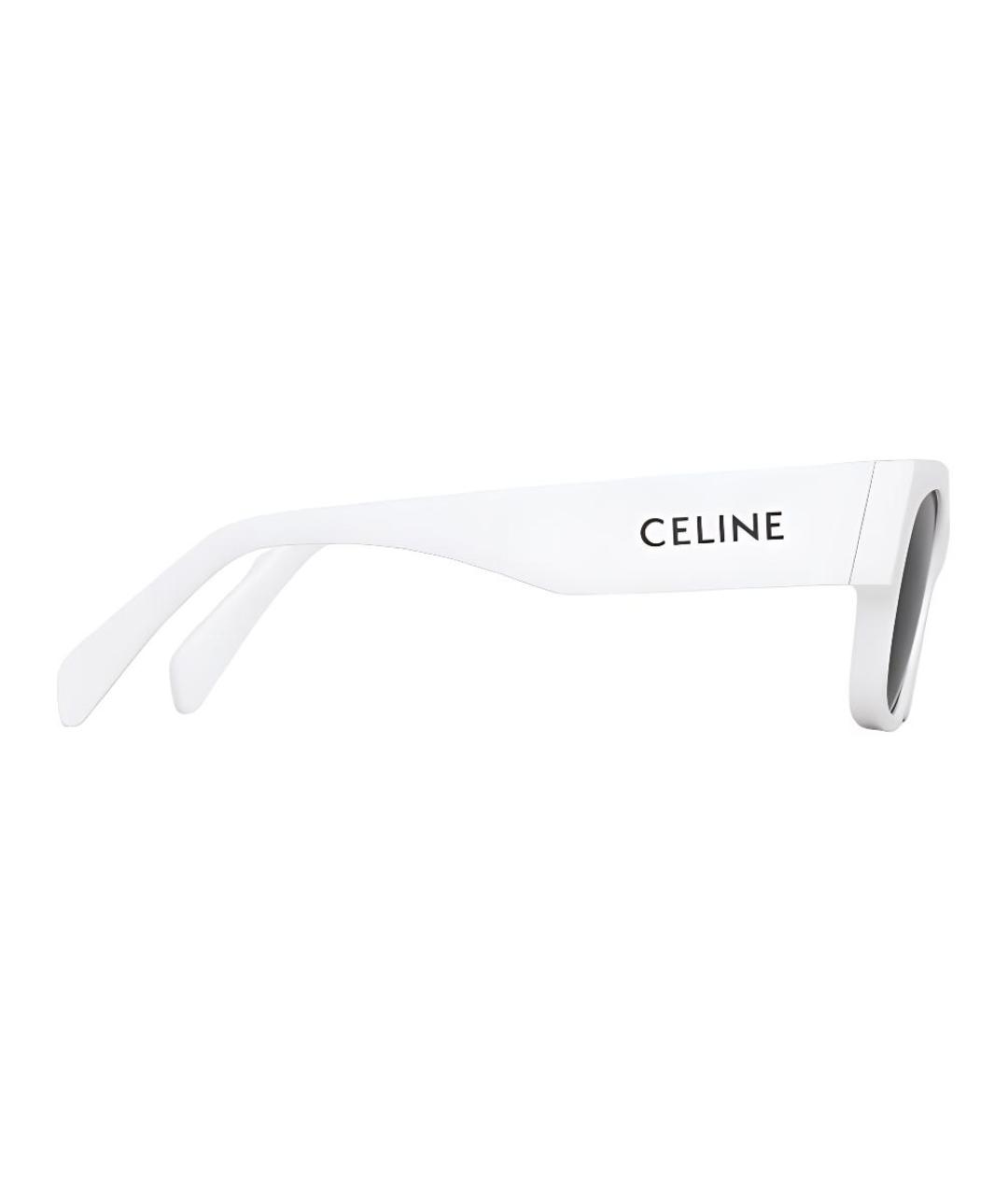 CELINE Белые пластиковые солнцезащитные очки, фото 3
