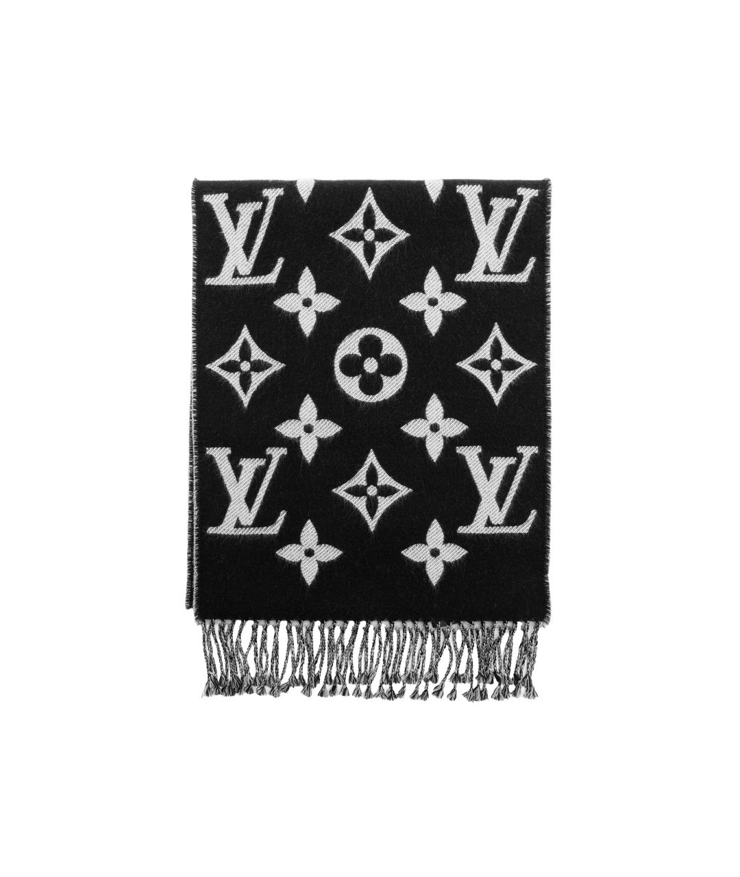 LOUIS VUITTON Черный шарф, фото 4