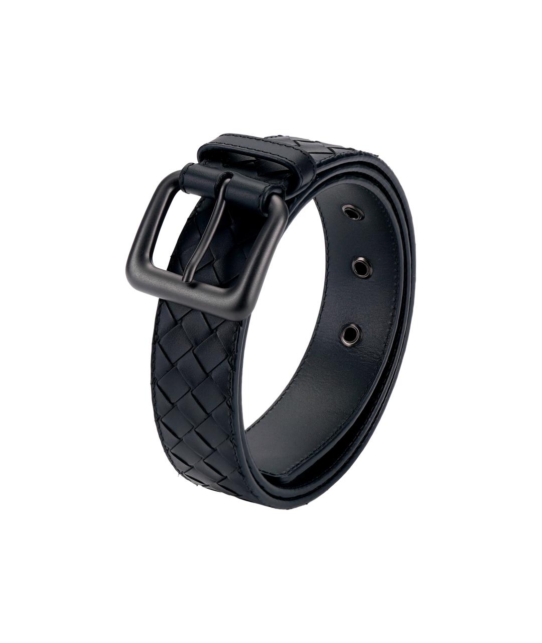 BOTTEGA VENETA Черный кожаный ремень, фото 3