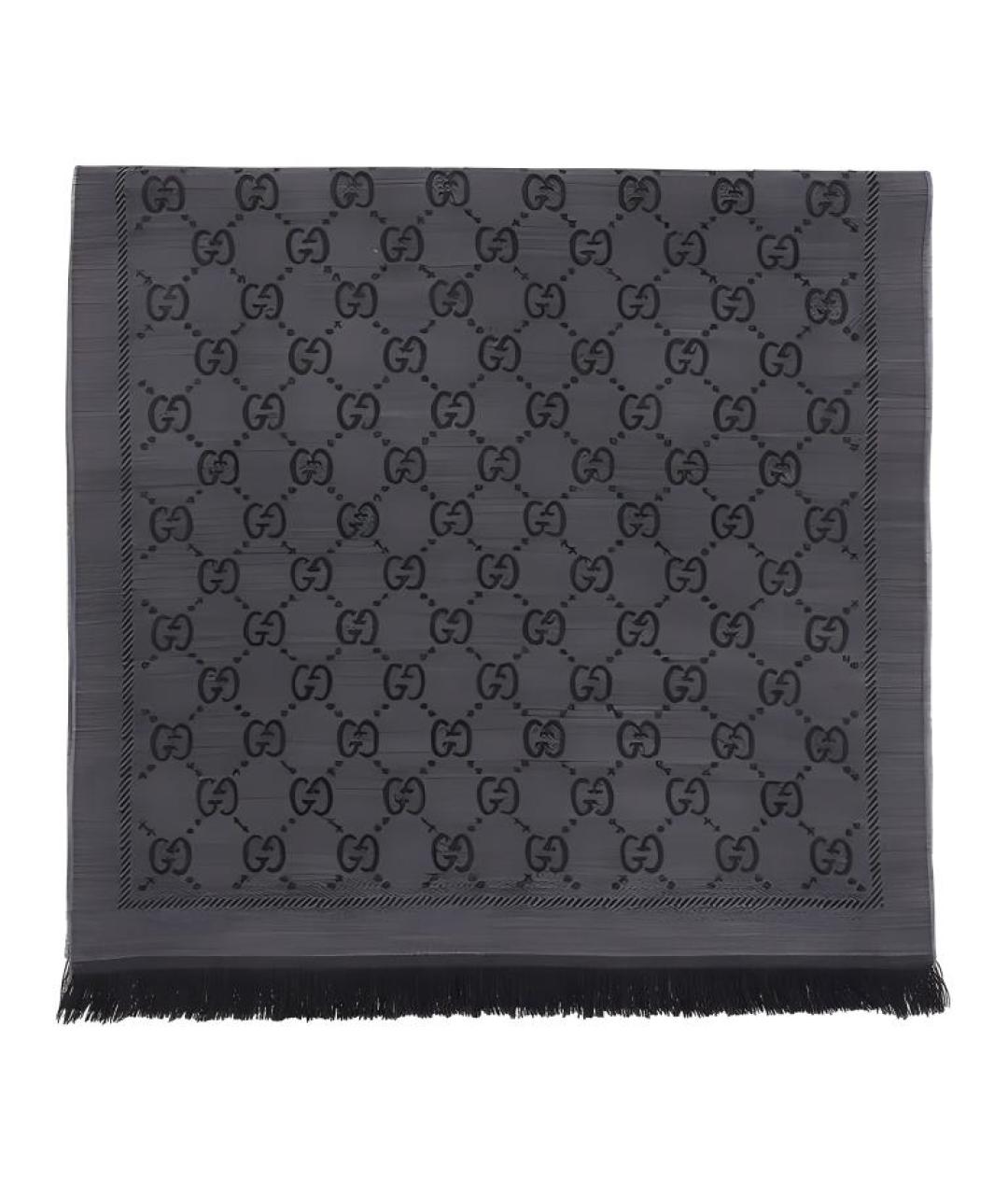 GUCCI Антрацитовый шарф, фото 2
