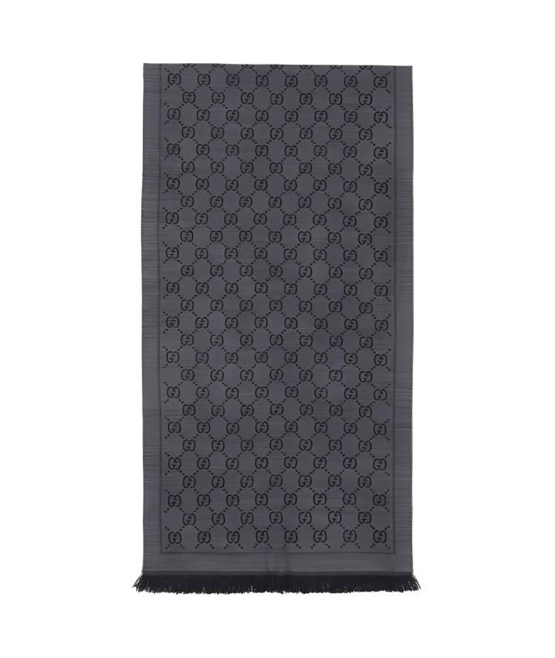 GUCCI Антрацитовый шарф, фото 1