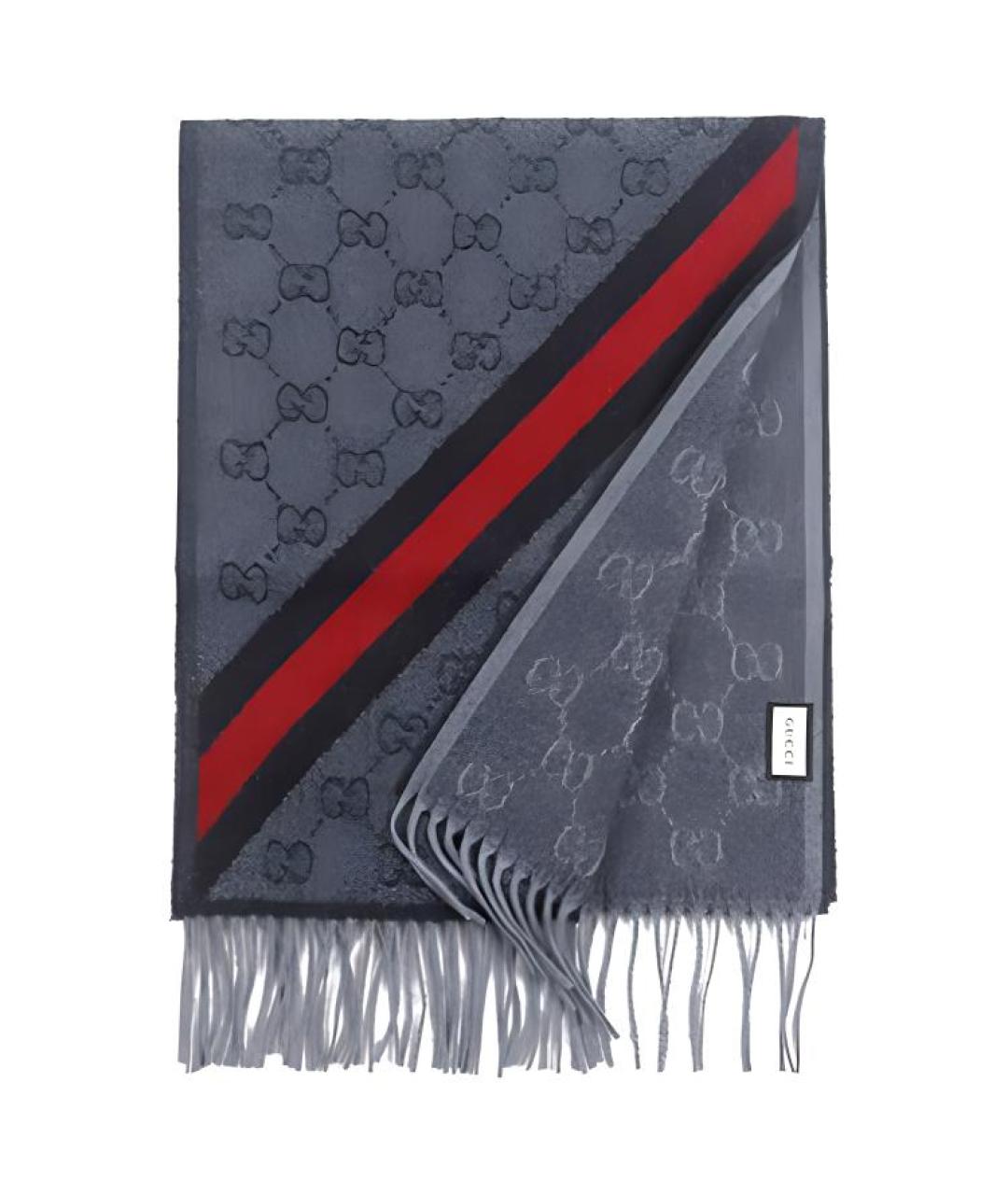 GUCCI Темно-синий шарф, фото 3