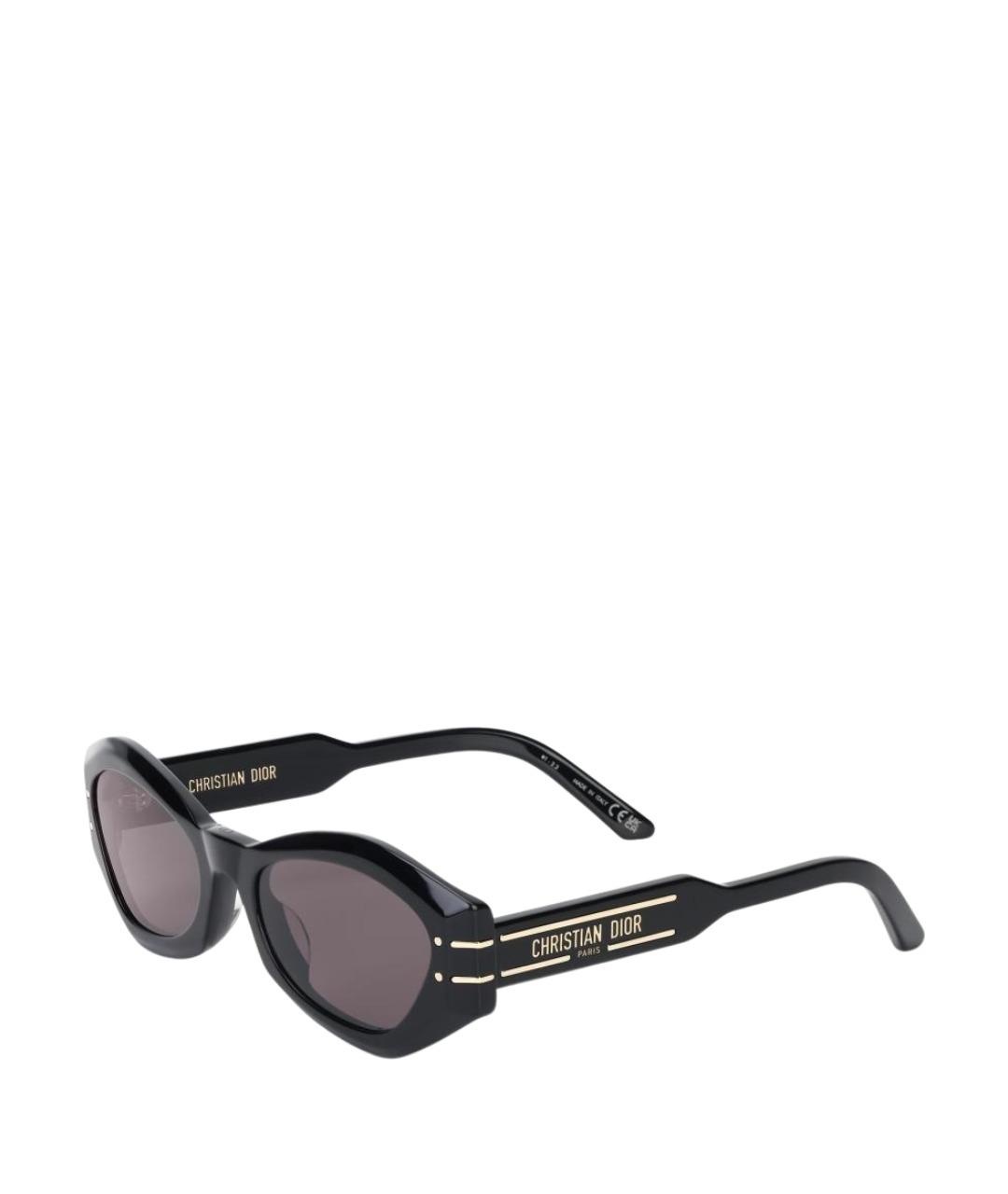 CHRISTIAN DIOR Черные пластиковые солнцезащитные очки, фото 1