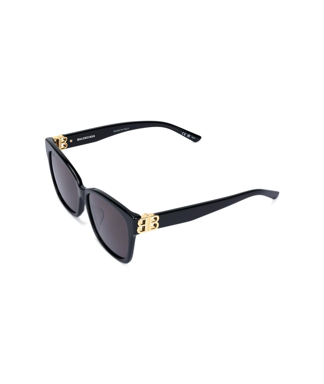 BALENCIAGA Черные пластиковые солнцезащитные очки, фото 2