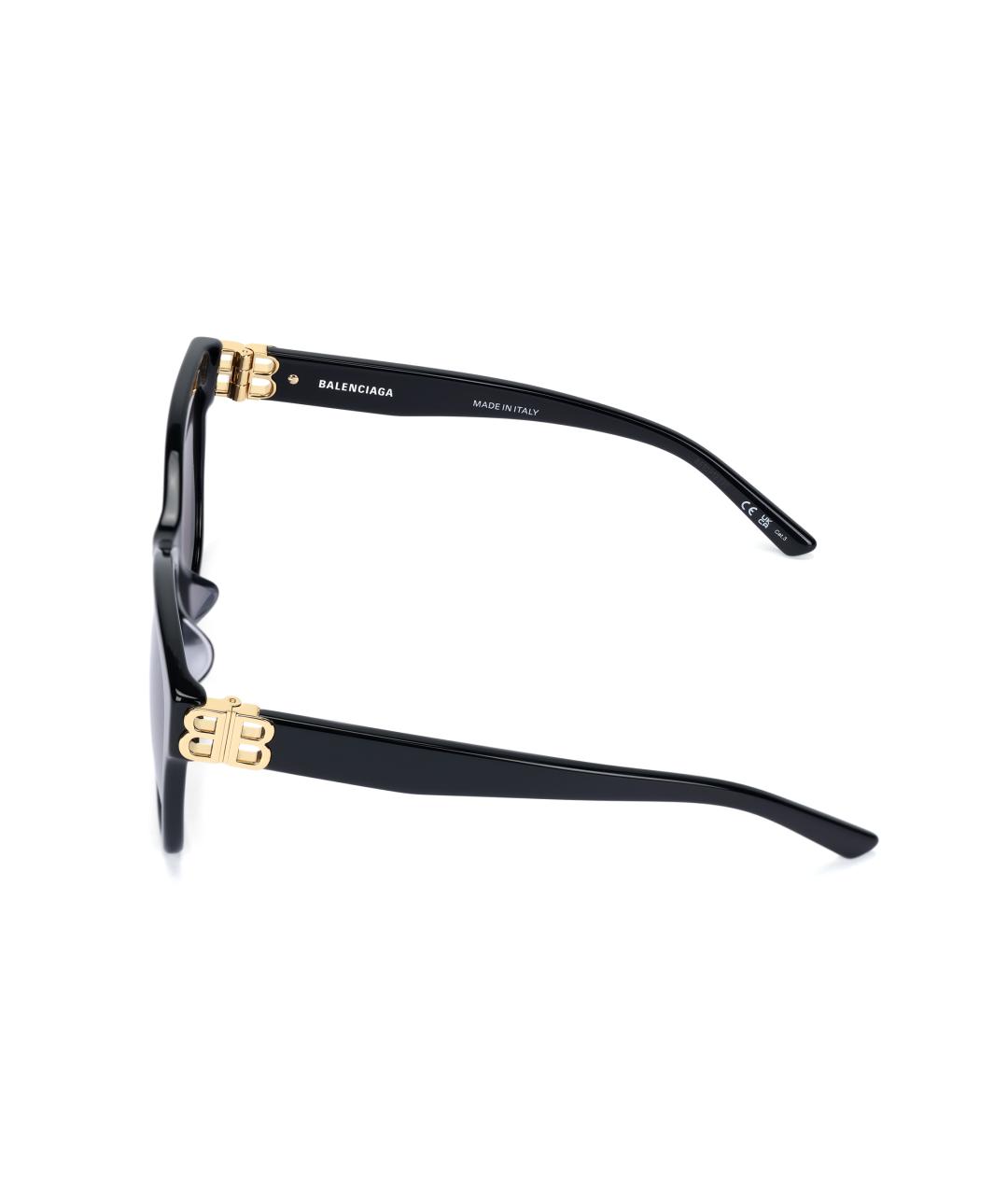BALENCIAGA Черные пластиковые солнцезащитные очки, фото 3