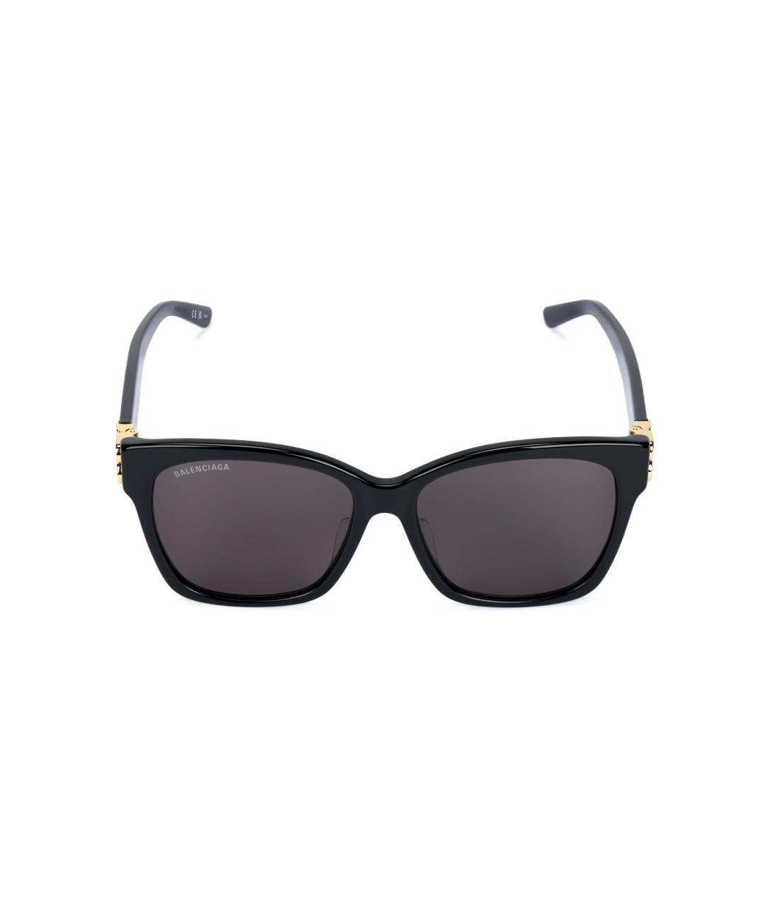 BALENCIAGA Черные пластиковые солнцезащитные очки, фото 1