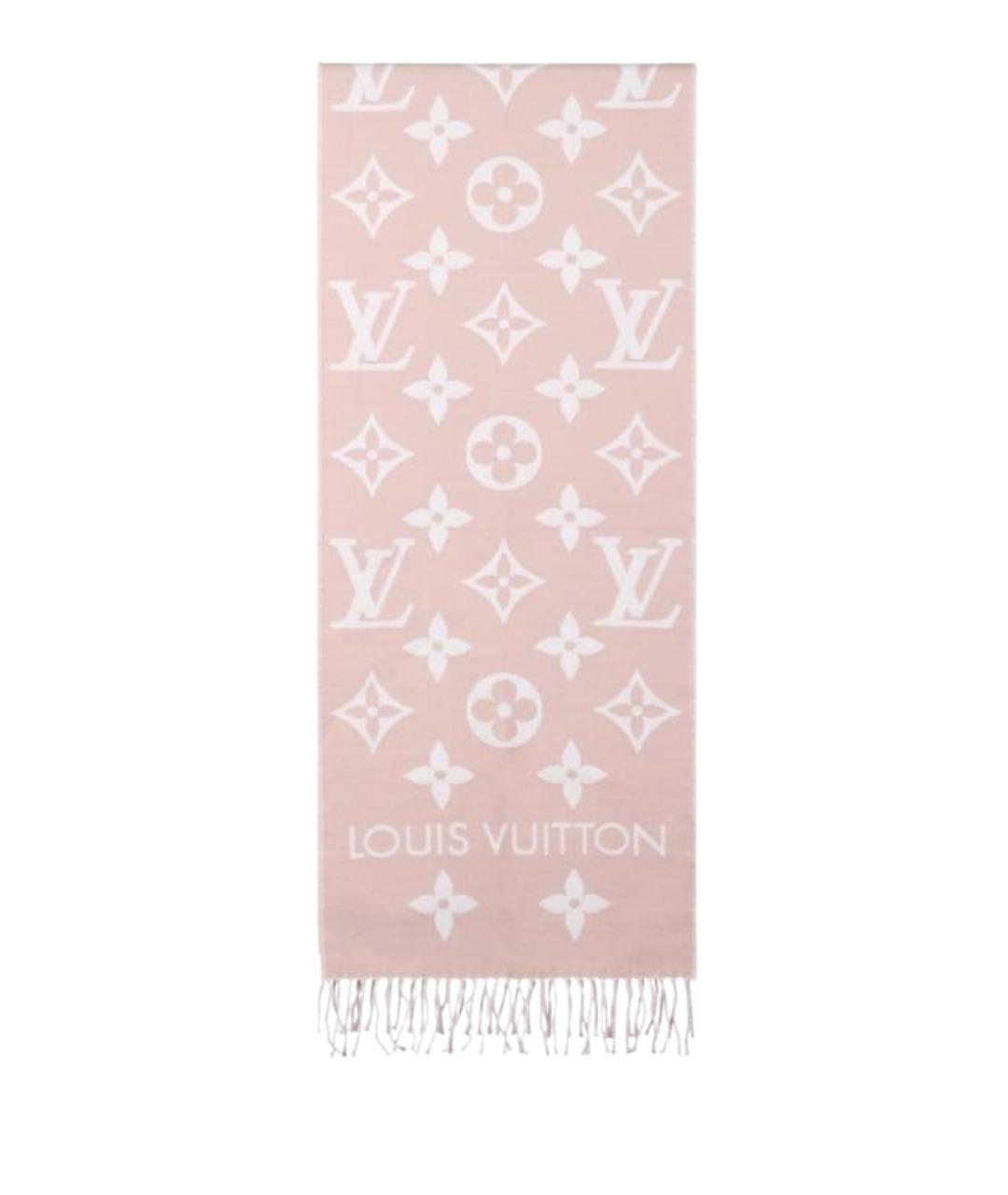 LOUIS VUITTON Розовый шарф, фото 1