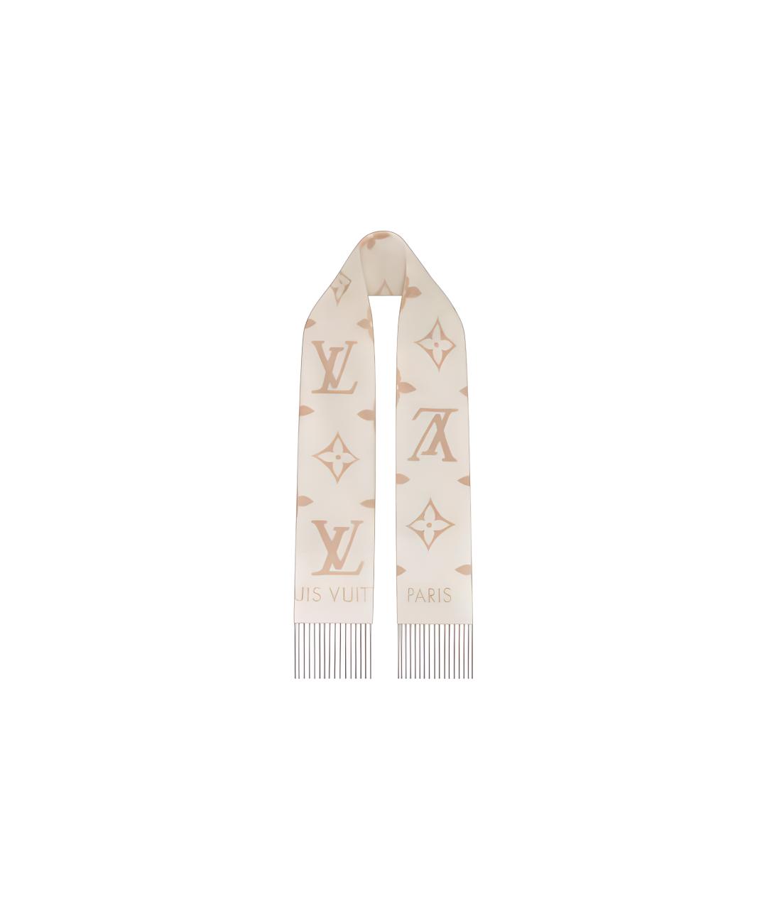 LOUIS VUITTON Бежевый шарф, фото 2