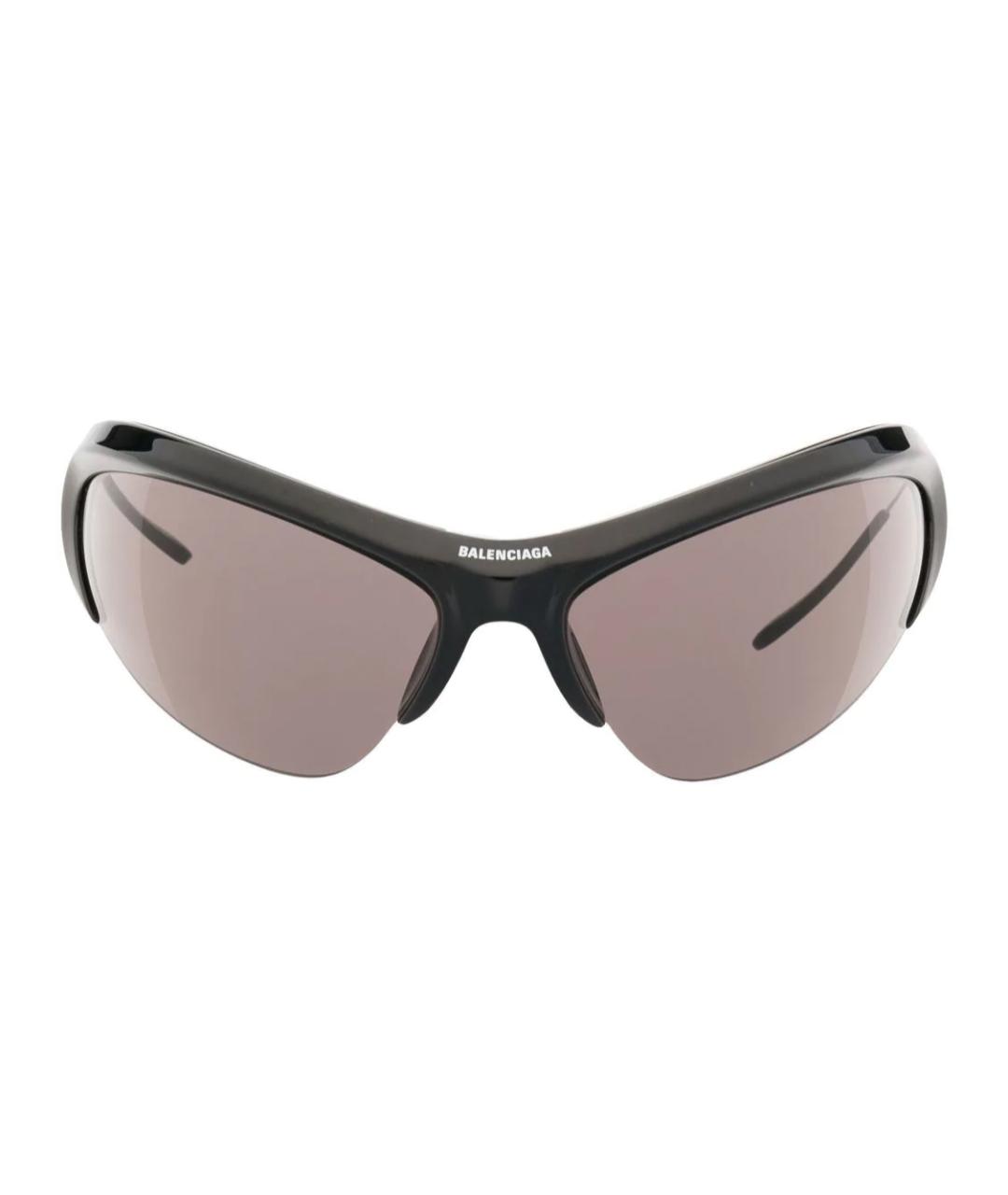BALENCIAGA Черные пластиковые солнцезащитные очки, фото 1
