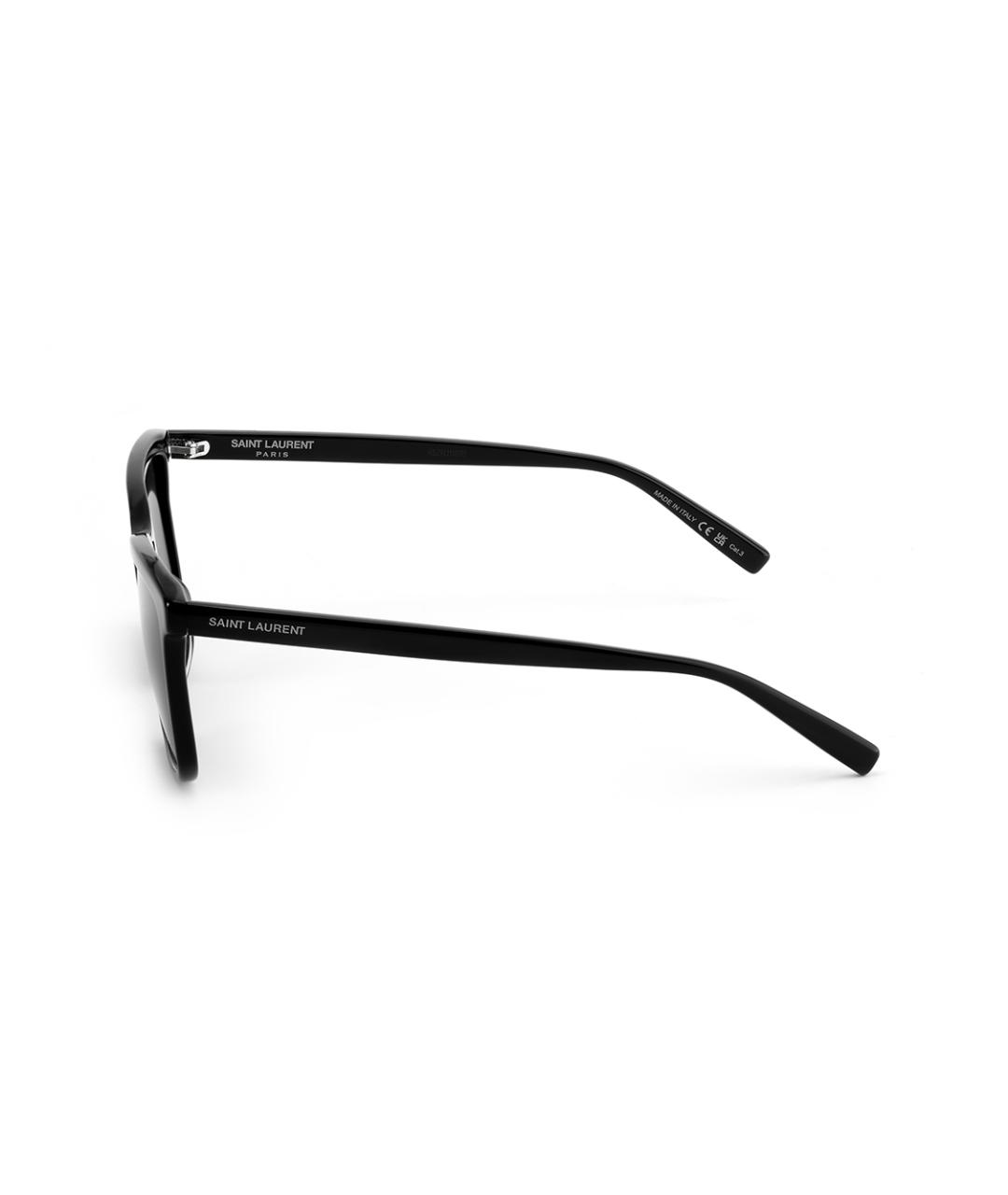 SAINT LAURENT Черные пластиковые солнцезащитные очки, фото 3