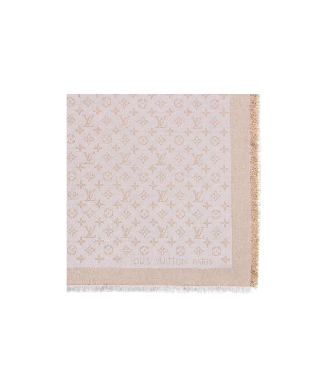 LOUIS VUITTON Серый шарф, фото 3
