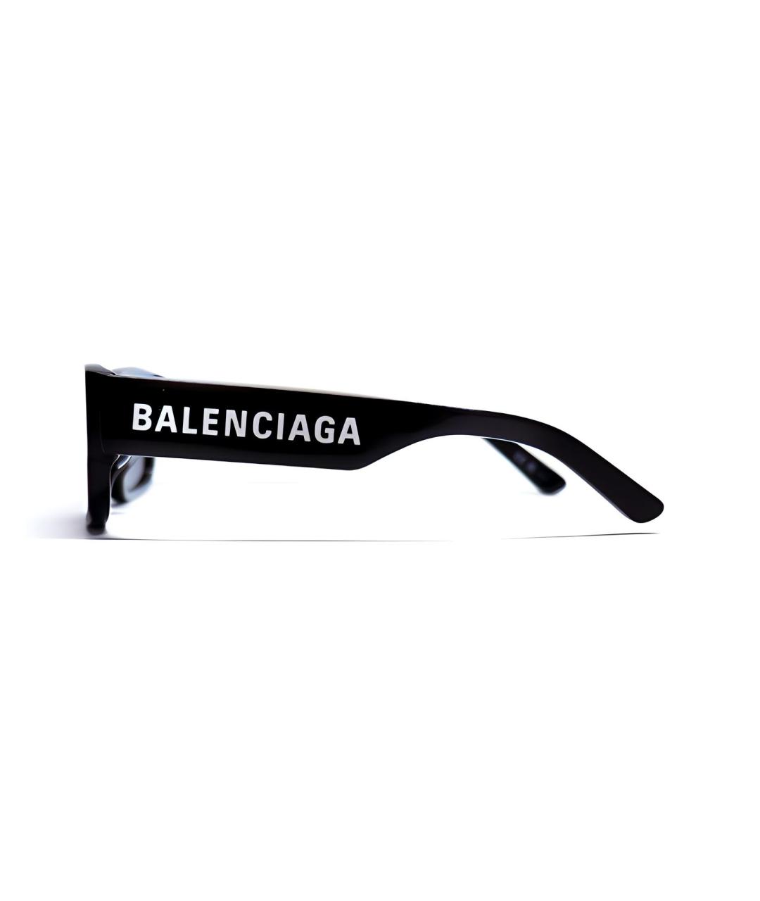 BALENCIAGA Черные пластиковые солнцезащитные очки, фото 4