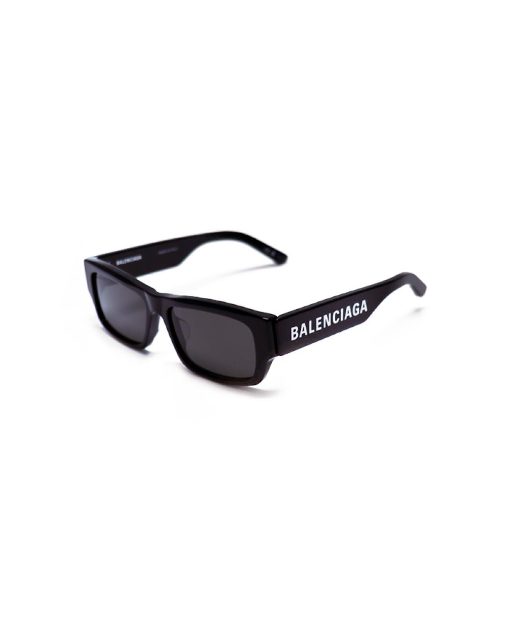 BALENCIAGA Черные пластиковые солнцезащитные очки, фото 3
