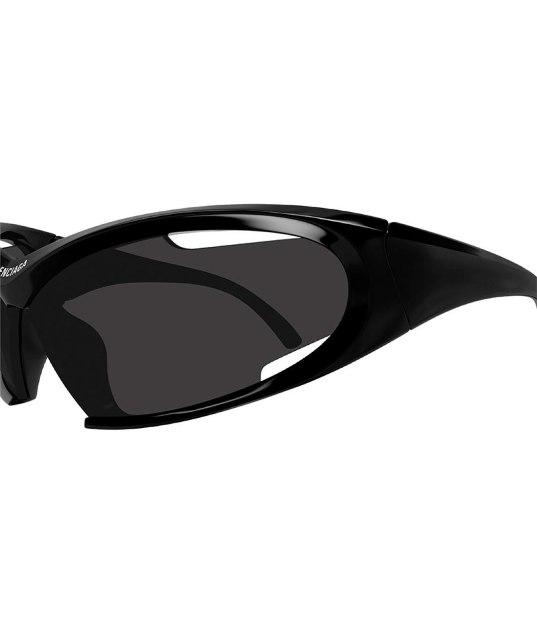 BALENCIAGA Черные пластиковые солнцезащитные очки, фото 3