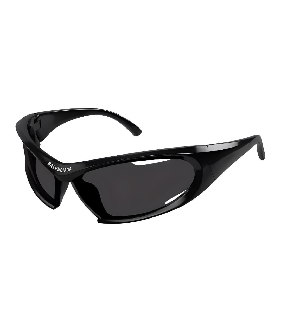 BALENCIAGA Черные пластиковые солнцезащитные очки, фото 1
