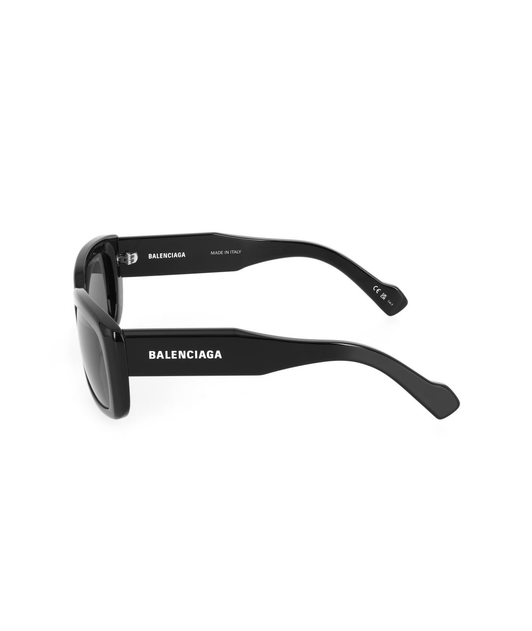 BALENCIAGA Черные пластиковые солнцезащитные очки, фото 3