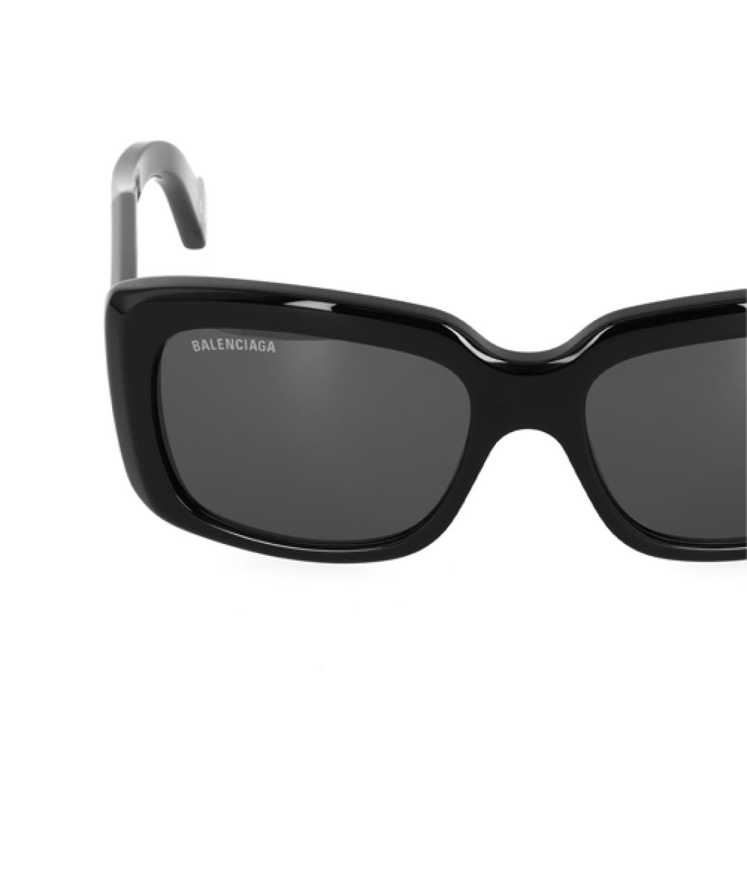 BALENCIAGA Черные пластиковые солнцезащитные очки, фото 4