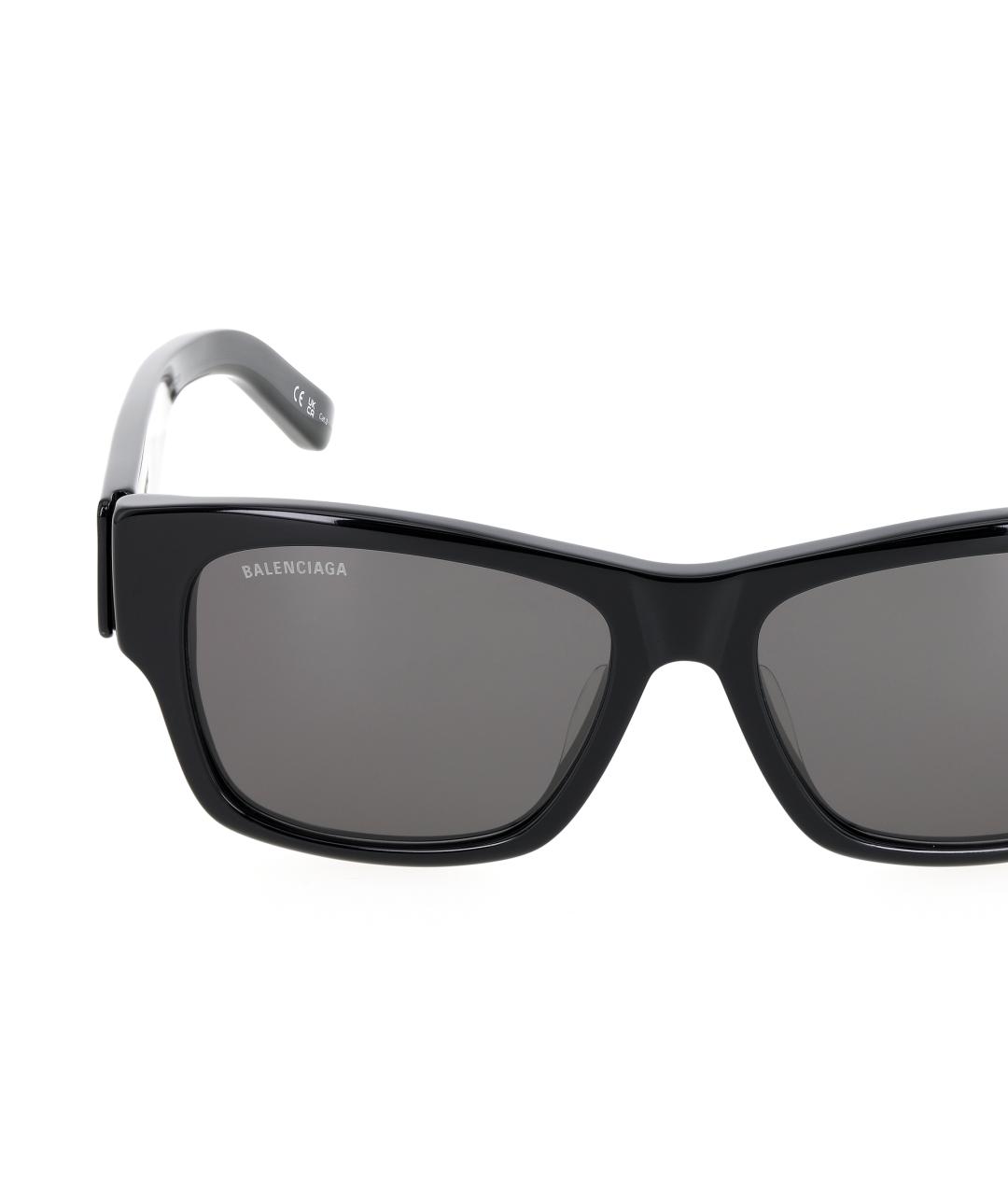 BALENCIAGA Черные пластиковые солнцезащитные очки, фото 4