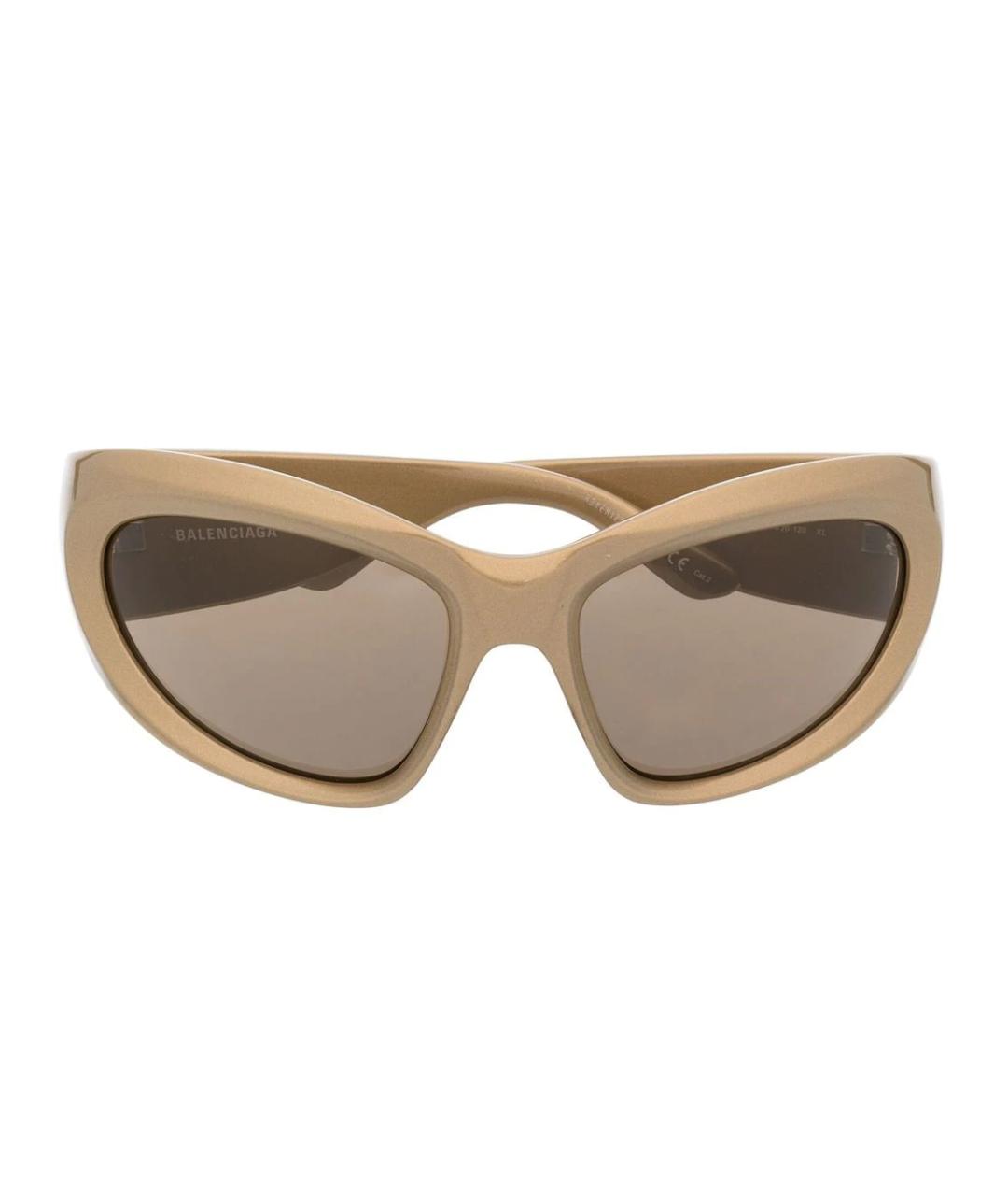 BALENCIAGA Коричневые пластиковые солнцезащитные очки, фото 2