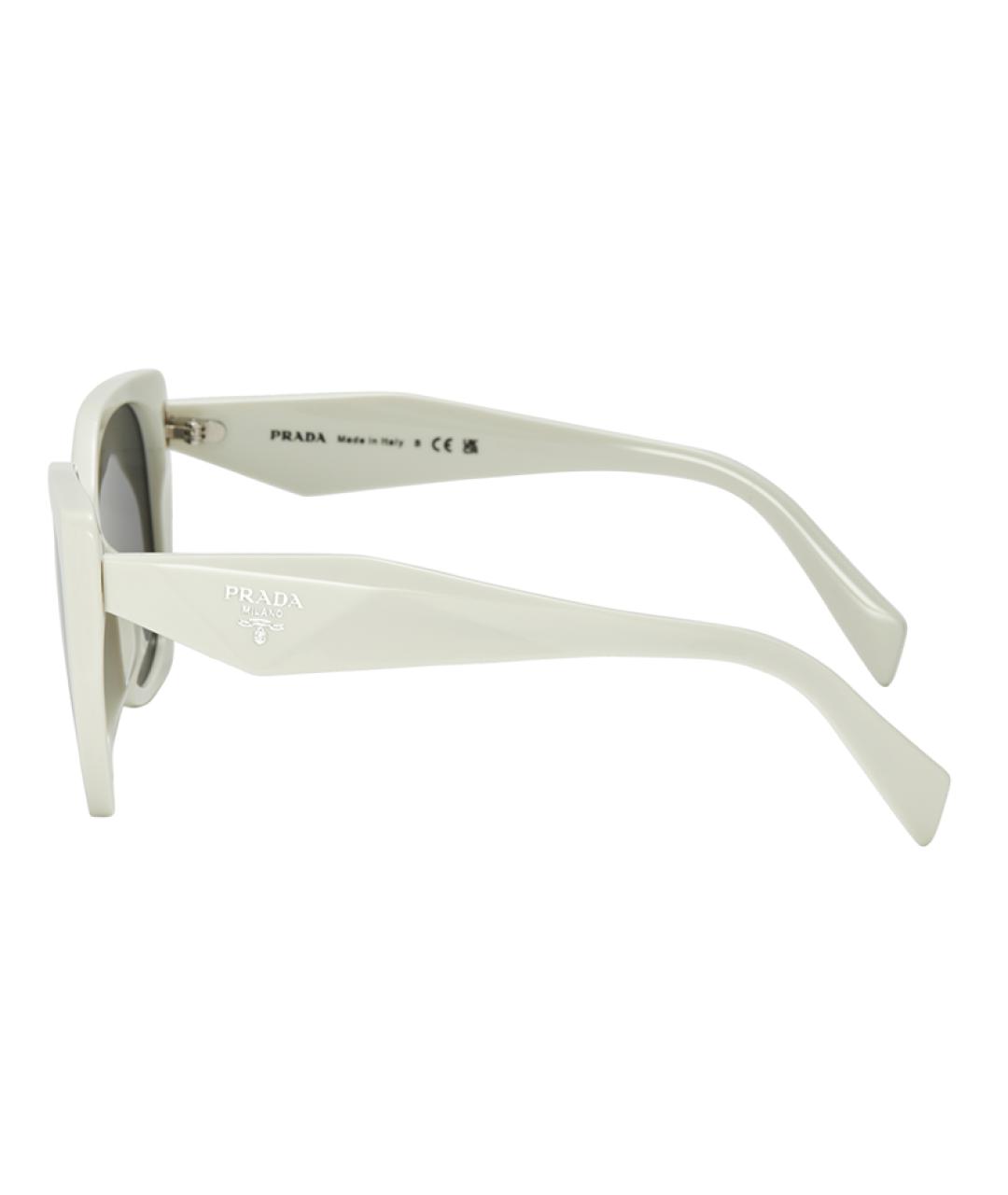 PRADA Белые пластиковые солнцезащитные очки, фото 3