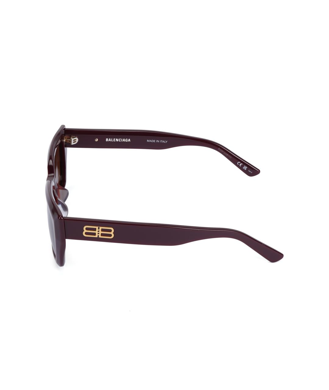 BALENCIAGA Красные пластиковые солнцезащитные очки, фото 3