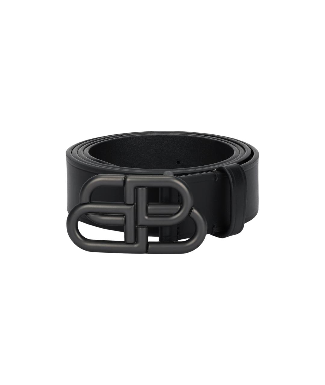 BALENCIAGA Черный кожаный ремень, фото 1