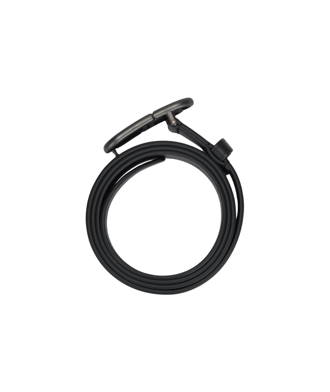 BALENCIAGA Черный кожаный ремень, фото 3