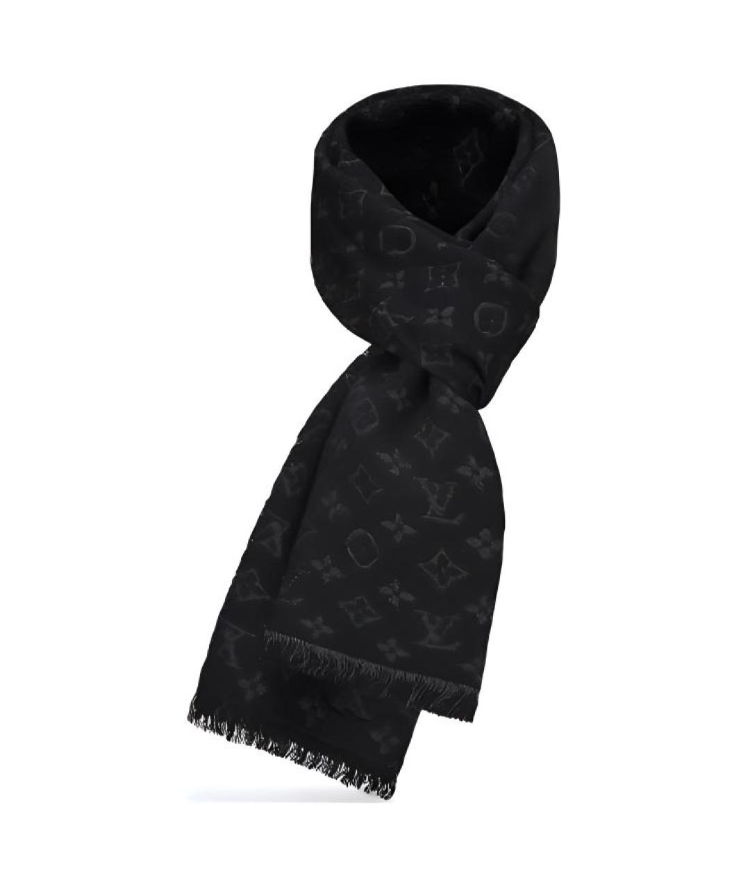 LOUIS VUITTON Черный шарф, фото 1