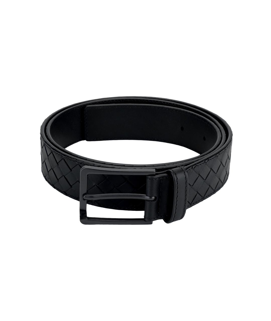 BOTTEGA VENETA Черный кожаный ремень, фото 2
