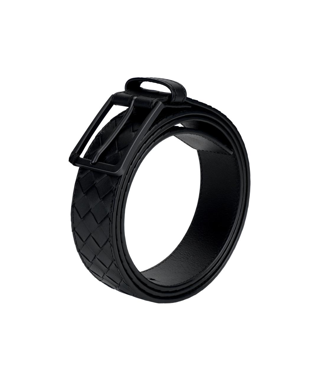 BOTTEGA VENETA Черный кожаный ремень, фото 3