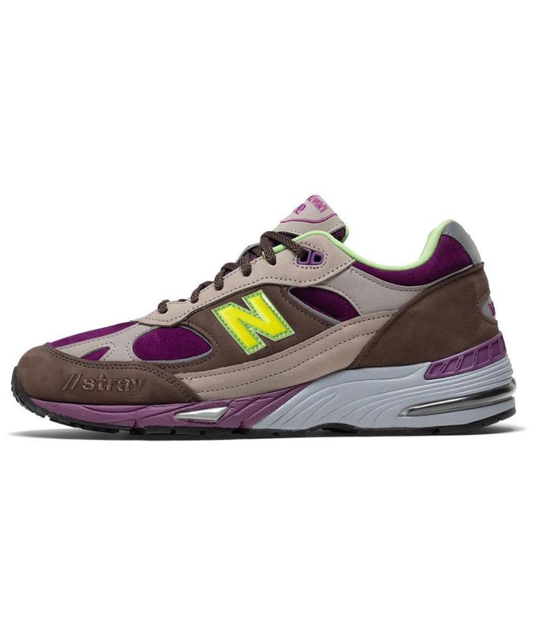 NEW BALANCE Фиолетовые замшевые низкие кроссовки / кеды, фото 2