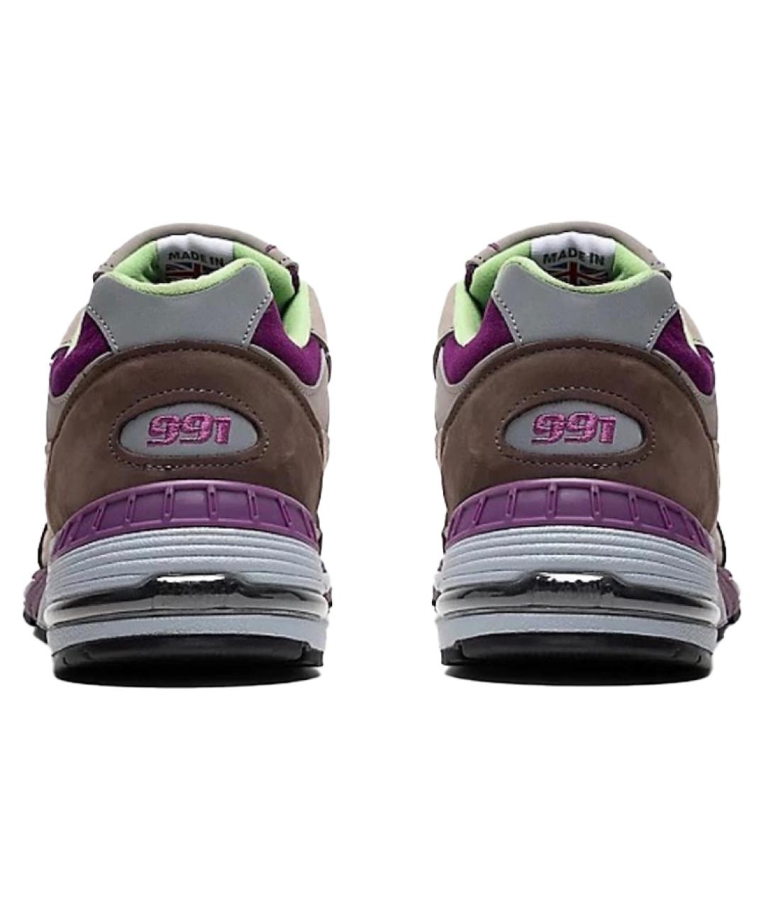 NEW BALANCE Фиолетовые замшевые низкие кроссовки / кеды, фото 5