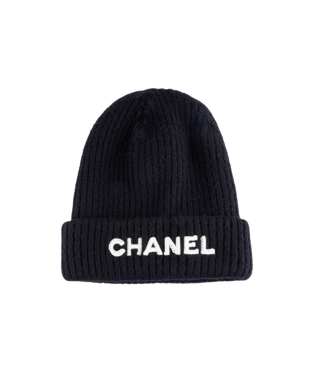 CHANEL Черная кашемировая шапка, фото 5