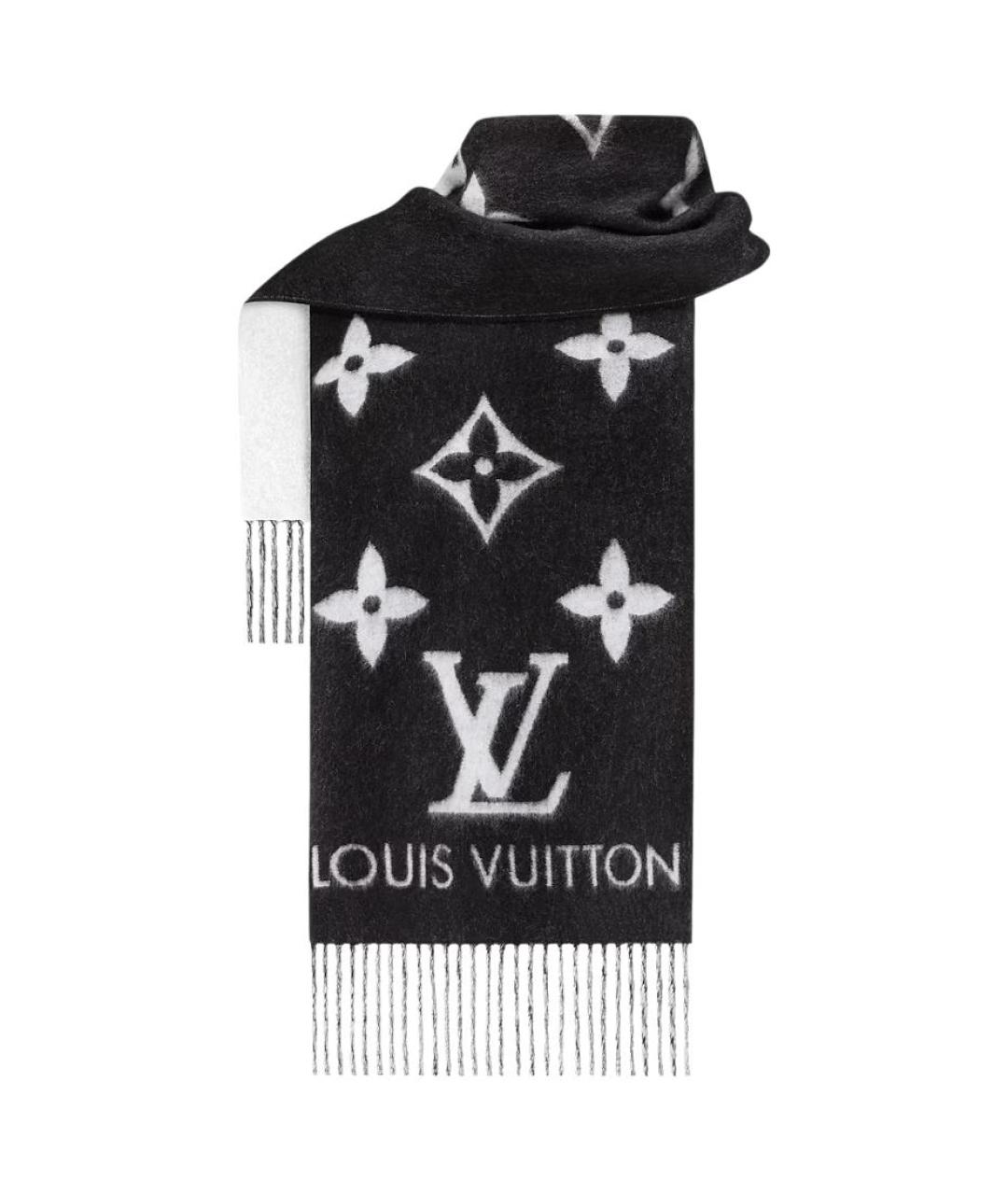 LOUIS VUITTON Черный шарф, фото 2