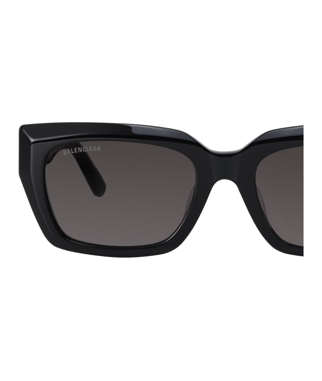 BALENCIAGA Черные пластиковые солнцезащитные очки, фото 4