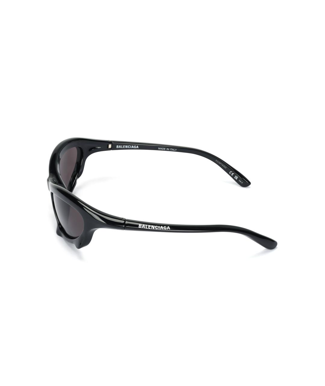 BALENCIAGA Черные пластиковые солнцезащитные очки, фото 2