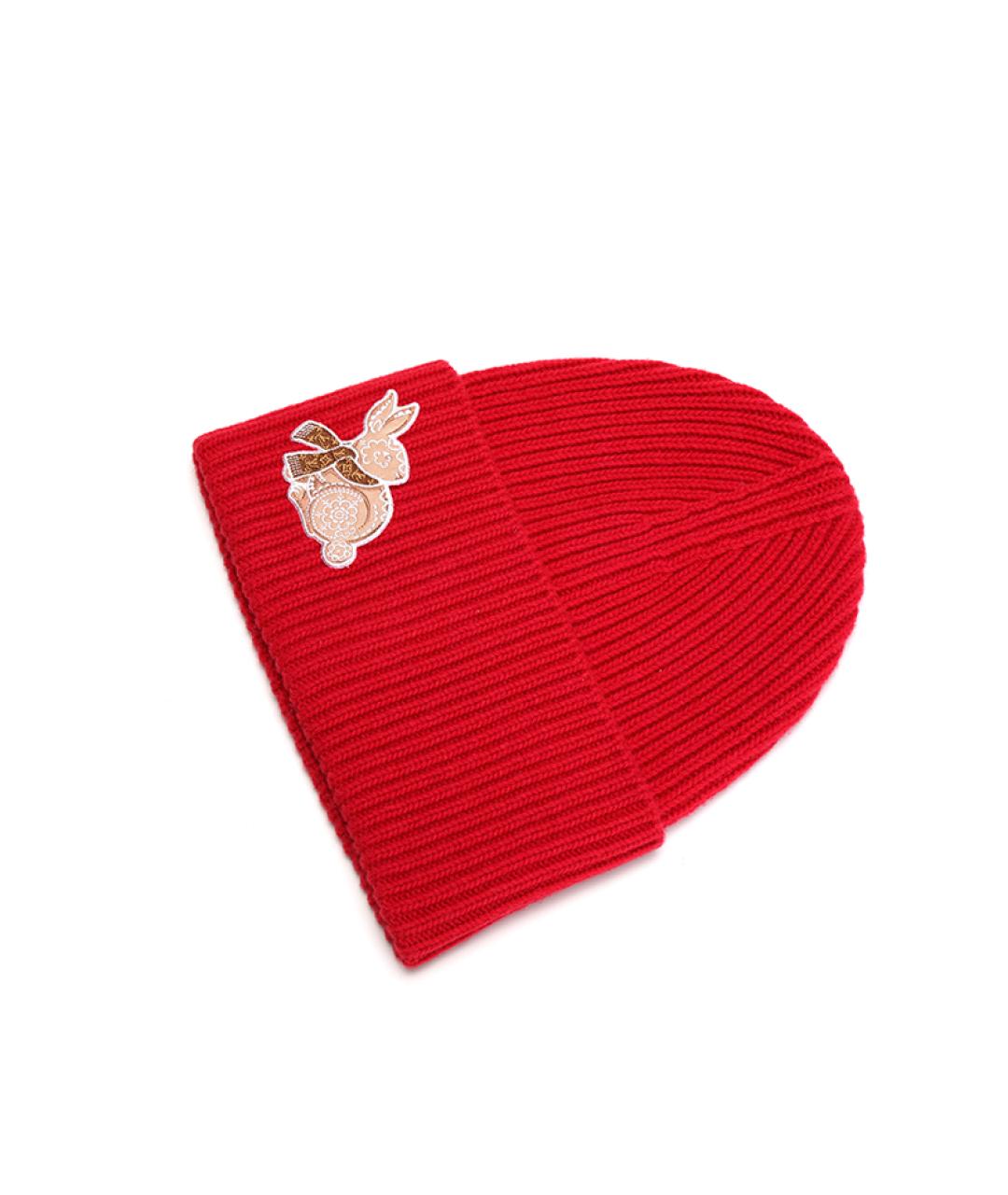 LOUIS VUITTON Красная шерстяная шапка, фото 3