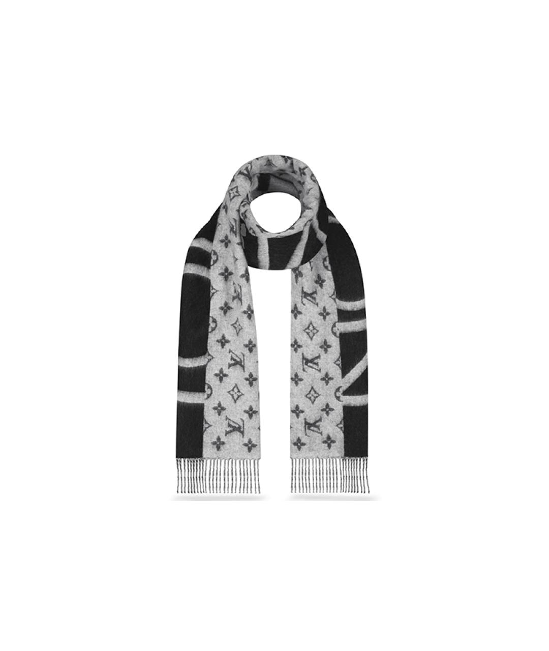LOUIS VUITTON Черный шарф, фото 6