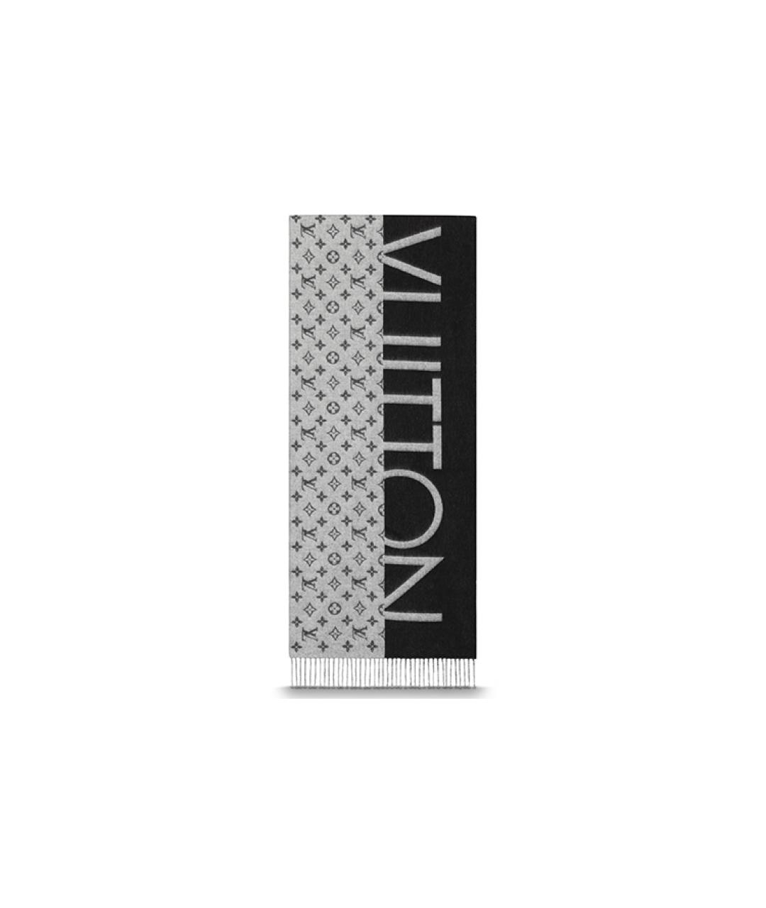 LOUIS VUITTON Черный шарф, фото 5