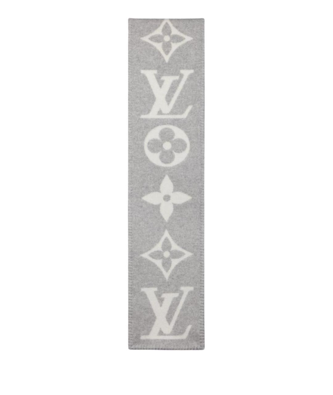 LOUIS VUITTON Серый шарф, фото 1